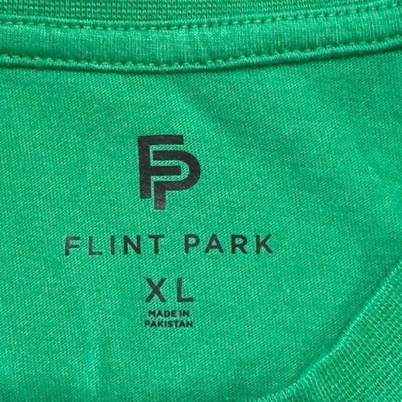 Men's Flint Park Original Logo T in Kelly Green- NWT - Picture 2 of 4